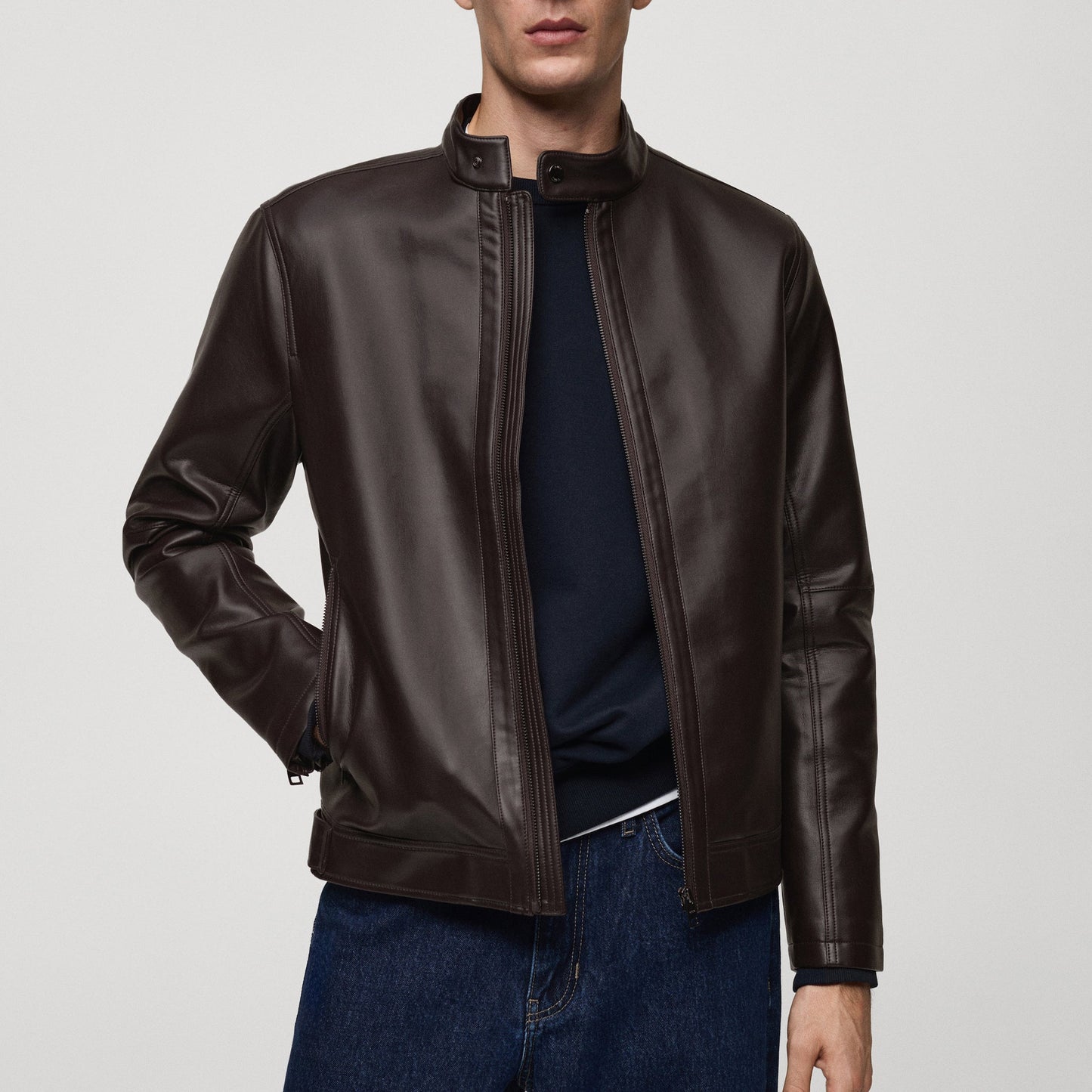 Nappa leather-effect jacket 1024112916