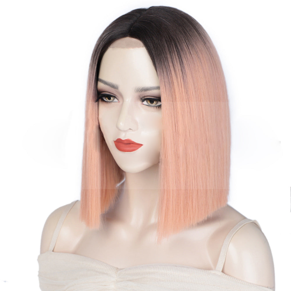 Women's short bob wig with lace in front 1024120906