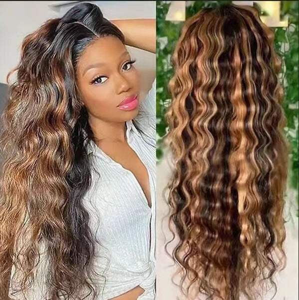 Front lace wig fluffy big wave roll 1024121102