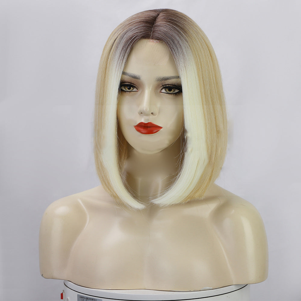 Women's short bob wig with lace in front 1024120906