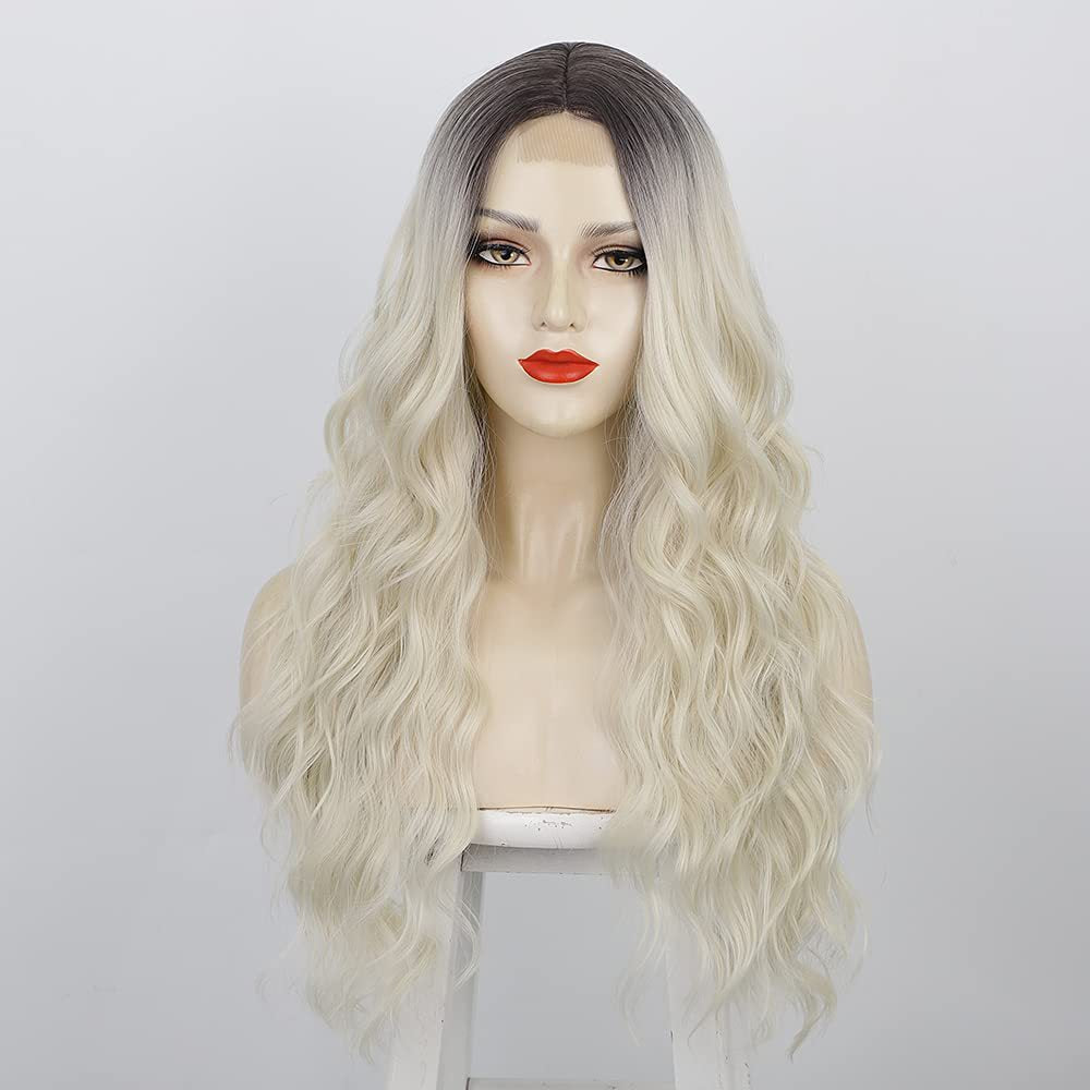 Ladies' front lace wig with small lace and long curly hair 1024120901