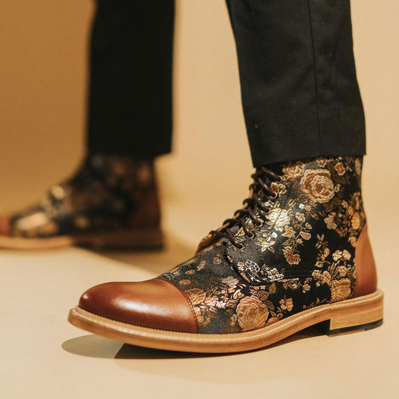 Flower Pattern Matin Boot