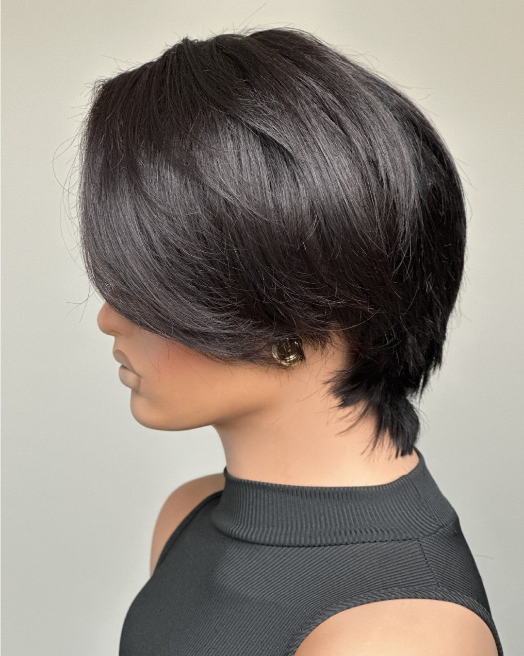 Boss Lady Side Part Layered Pixie Cuts 13x4 Frontal Lace Wig