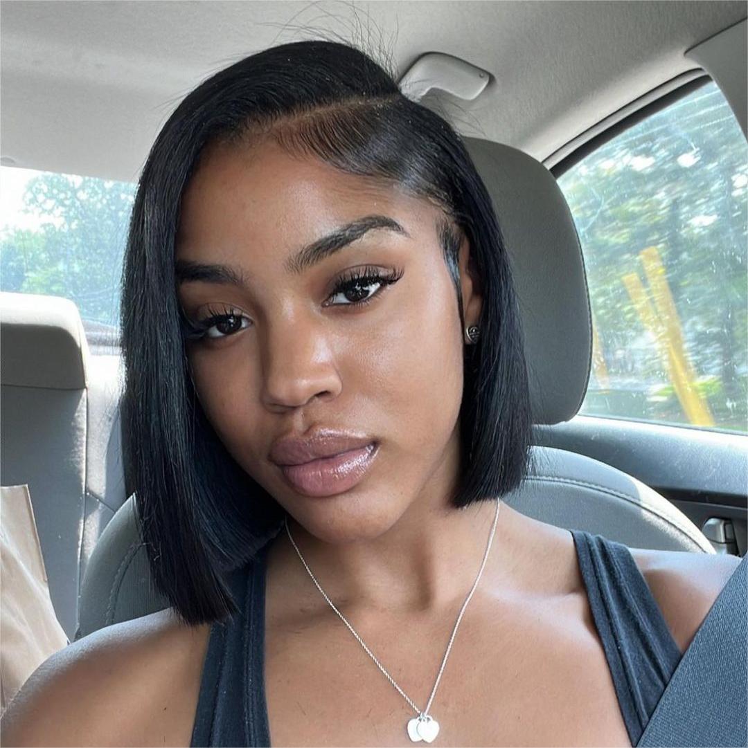 Natural Black Human Hair Bob Lace Wig