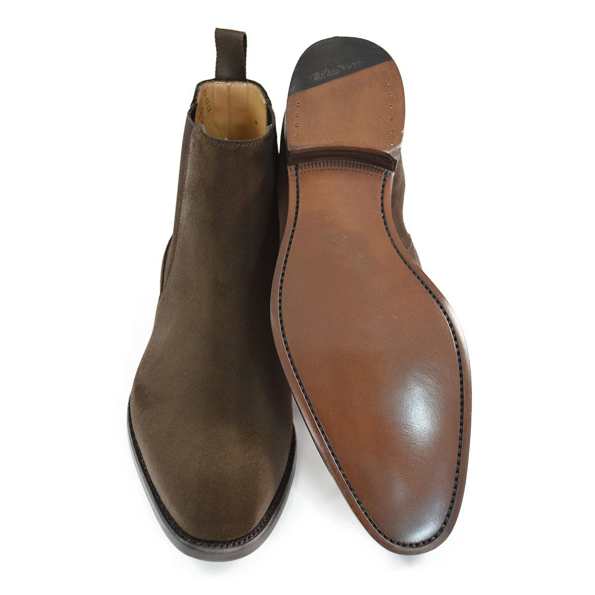 British nubuck chelsea boots