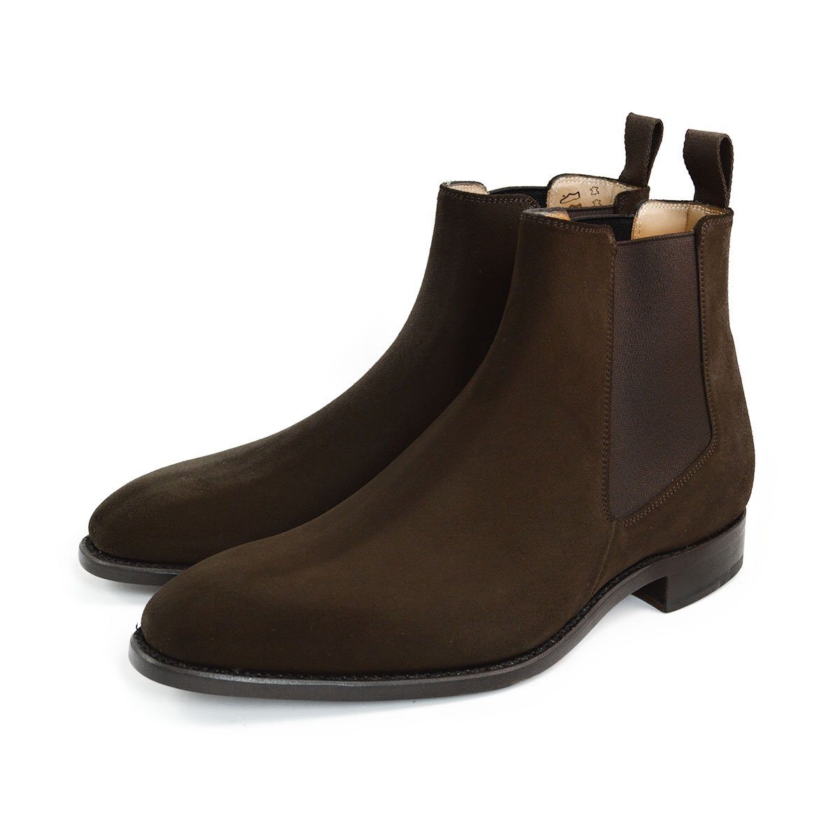 British nubuck chelsea boots