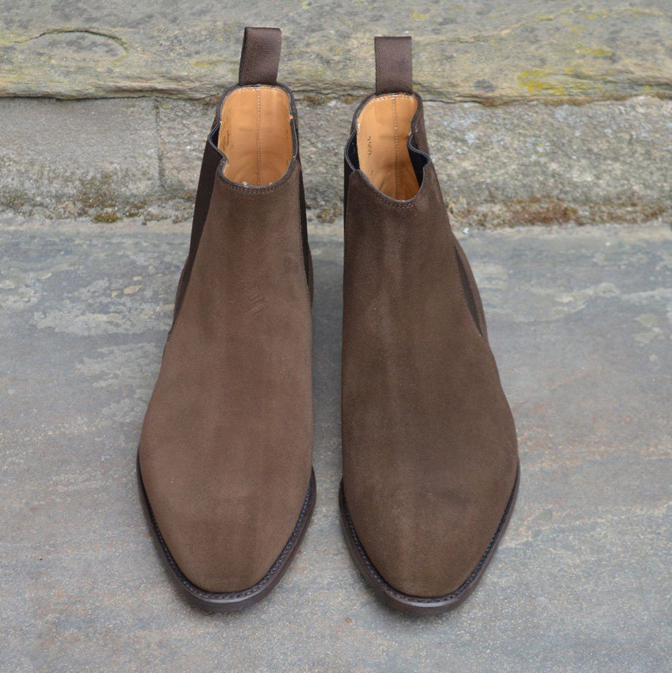 British nubuck chelsea boots