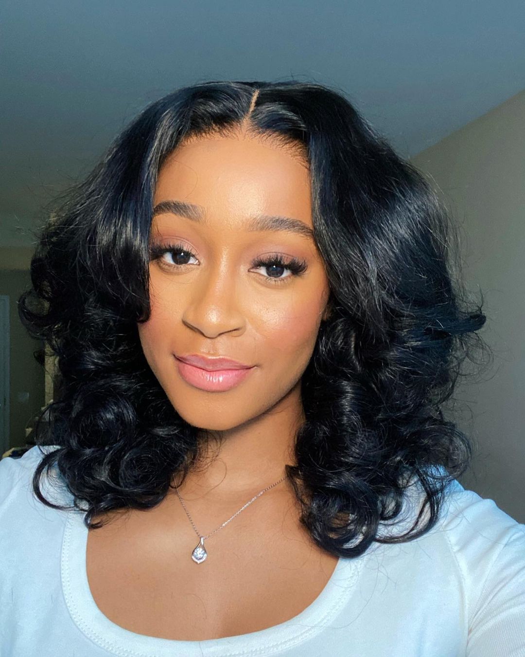 High Density Fluffy Layered Wavy 5x5 Pre-Cut Lace Closure Wig