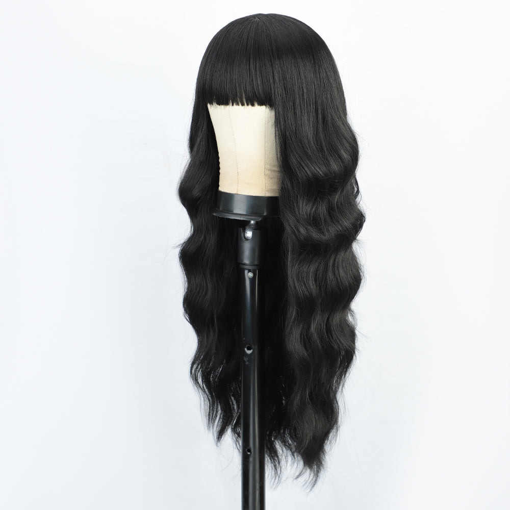 Big wave long curly hair with bangs wig 1024121213