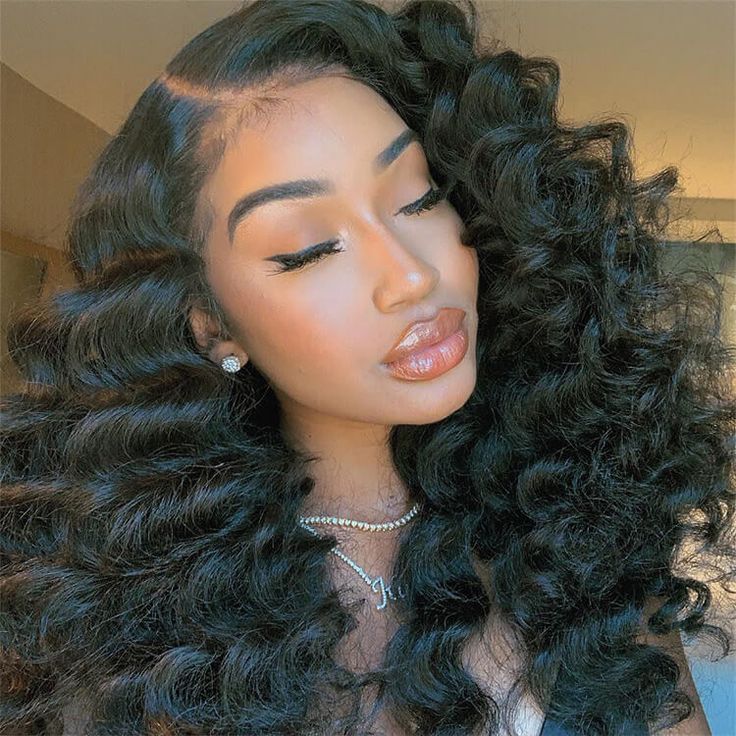 13x4 Lace Frontal Human Hair Loose Wave Wig