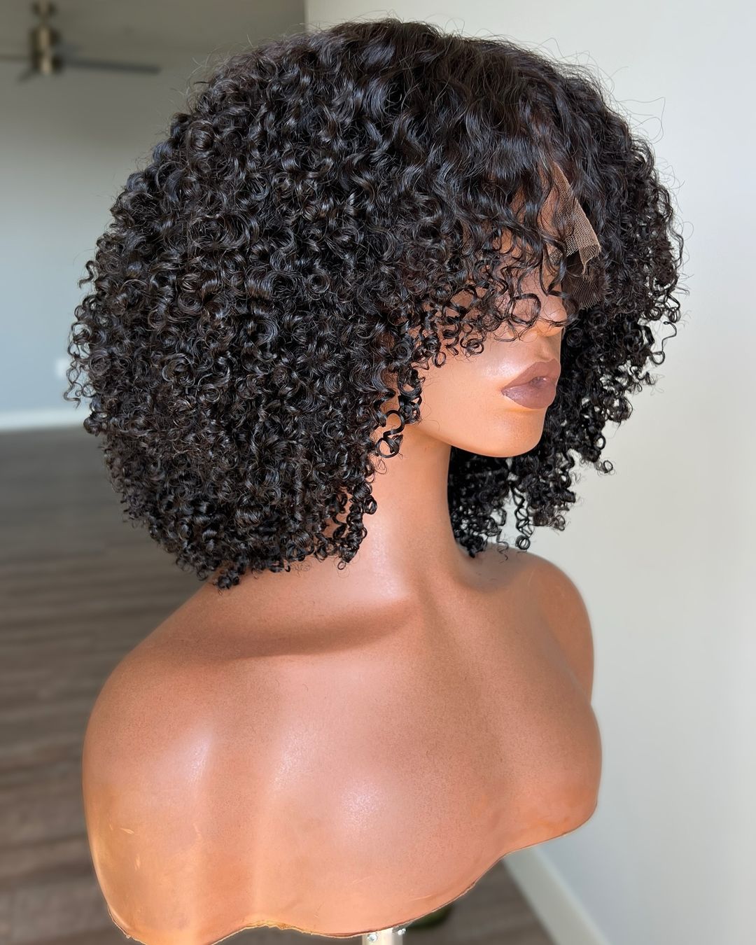 Human Hair Afro Curly 13x4 Lace Front Wig