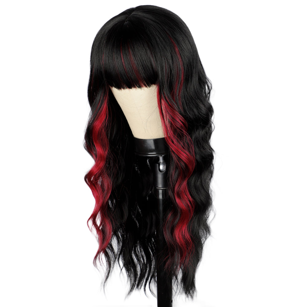 Big wave long curly hair with bangs wig 1024121215