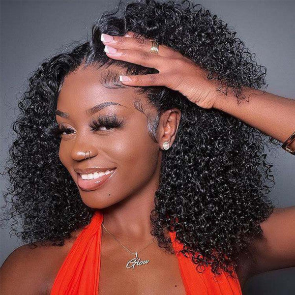 Wear & Go Short Curly Human Hair Lace Wig